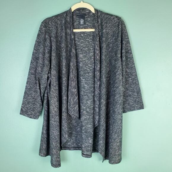 AnyWear by Catherines Gray Open Front Cardigan Size 0X 14 16W - Picture 1 of 5